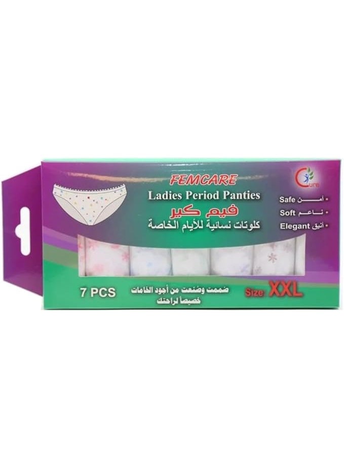 فيم كير مجموعة سراويل داخلية للدورة الشهرية للنساء 7 قطع مقاس - Image 1